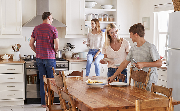 Dans une famille aux USA